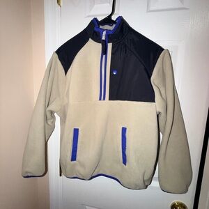 Old Navy Kids Beige and Blue Zip Up Set